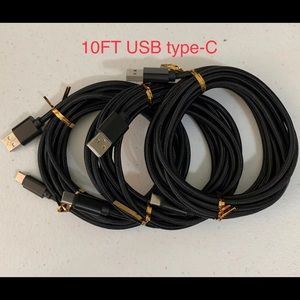 3pc 10FT Usb Type-C S10+ S9 S8 Note10